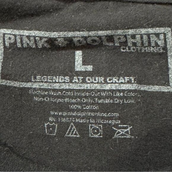 Pink Dolphin Pulse Collage Tee Shirt Black Pink Blue Men’s Large - Picture 2 of 3